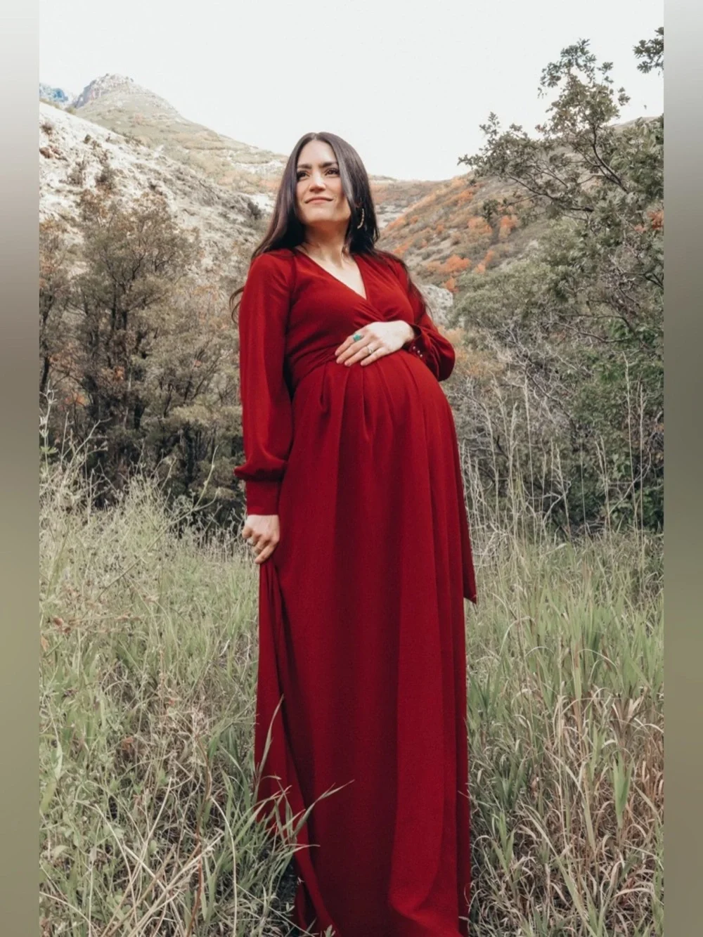 Baltic Born Lydia Maxi Dress Burgundy 1X XL - Picture 6 of 16